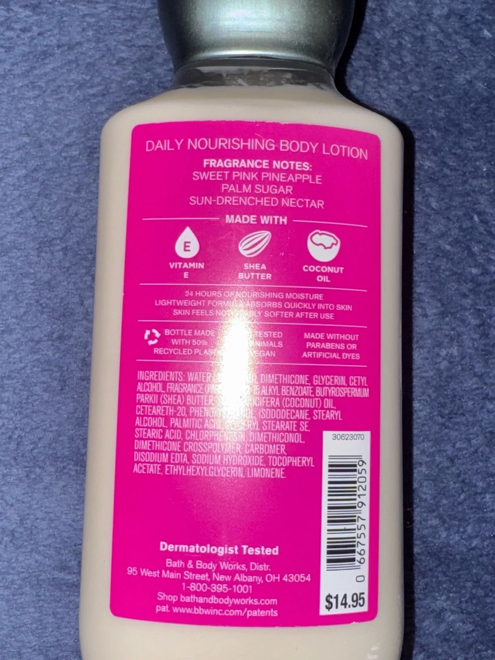 NWT Bath & Body Works Pink Pineapple Sunrise Daily Nourishing Body Lotion